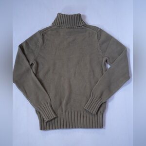 GAP Ribbed Turtleneck Sweater – Taupe / Green | Size M